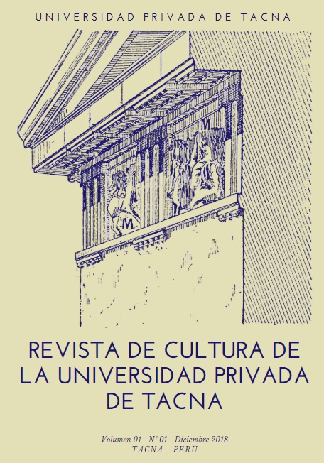 					Ver Vol. 1 Núm. 1 (2018): REVISTA DE CULTURA DE LA UNIVERSIDAD PRIVADA DE TACNA
				